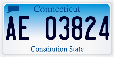 CT license plate AE03824