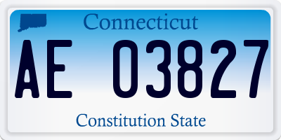 CT license plate AE03827