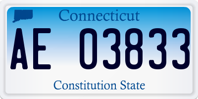 CT license plate AE03833