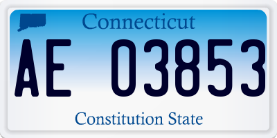 CT license plate AE03853