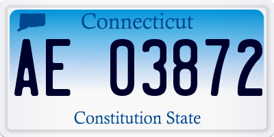 CT license plate AE03872