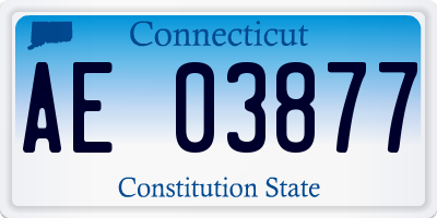 CT license plate AE03877