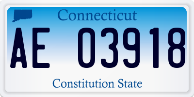 CT license plate AE03918