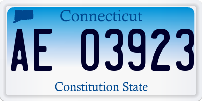 CT license plate AE03923