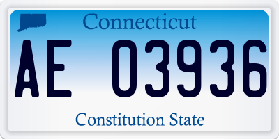 CT license plate AE03936