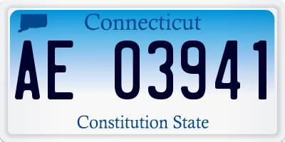 CT license plate AE03941
