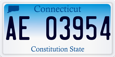 CT license plate AE03954