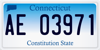 CT license plate AE03971