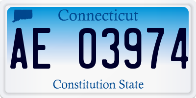 CT license plate AE03974