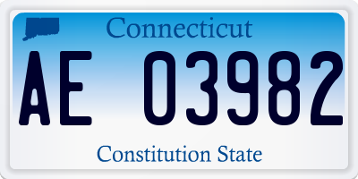 CT license plate AE03982