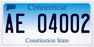 CT license plate AE04002