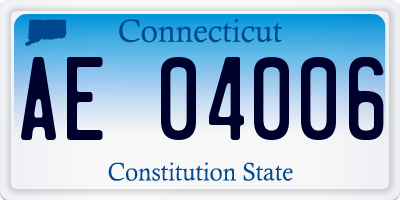 CT license plate AE04006