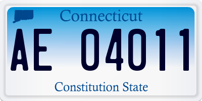 CT license plate AE04011