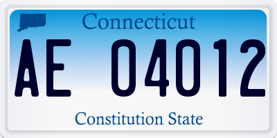 CT license plate AE04012