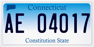 CT license plate AE04017