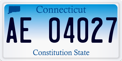 CT license plate AE04027