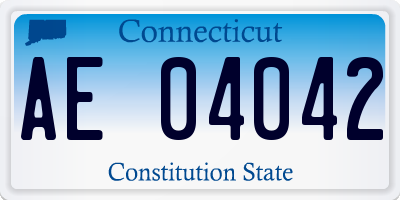 CT license plate AE04042