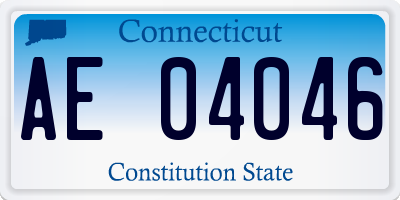 CT license plate AE04046
