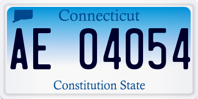 CT license plate AE04054