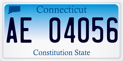 CT license plate AE04056