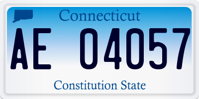 CT license plate AE04057