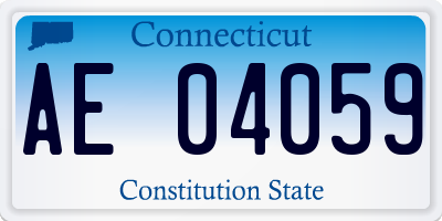 CT license plate AE04059