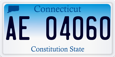 CT license plate AE04060
