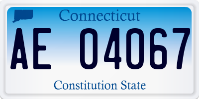 CT license plate AE04067