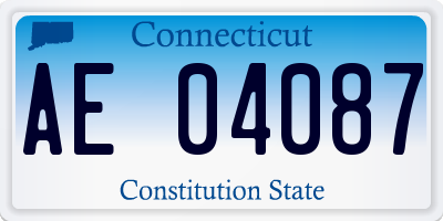 CT license plate AE04087
