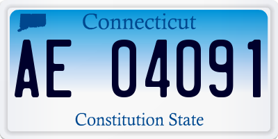 CT license plate AE04091
