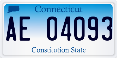 CT license plate AE04093