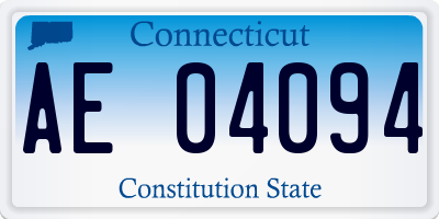 CT license plate AE04094