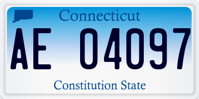 CT license plate AE04097