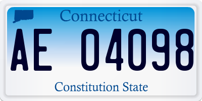 CT license plate AE04098