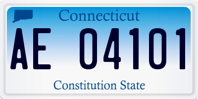 CT license plate AE04101