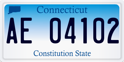 CT license plate AE04102