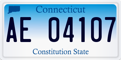 CT license plate AE04107