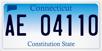 CT license plate AE04110