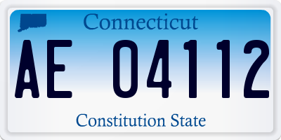 CT license plate AE04112
