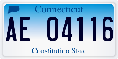 CT license plate AE04116