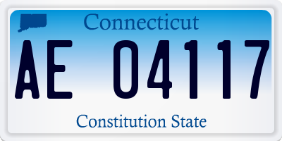 CT license plate AE04117