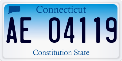 CT license plate AE04119