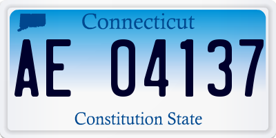 CT license plate AE04137