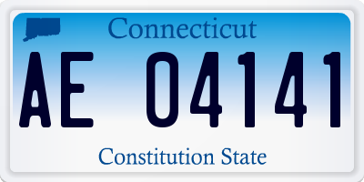 CT license plate AE04141
