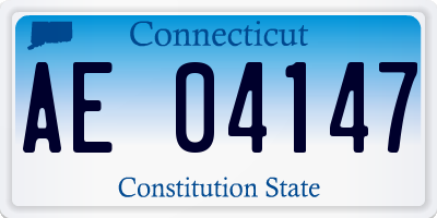 CT license plate AE04147