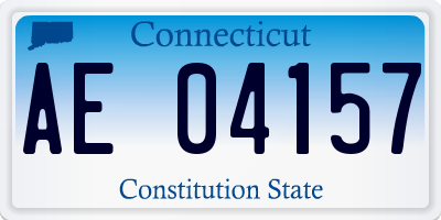 CT license plate AE04157