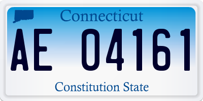 CT license plate AE04161