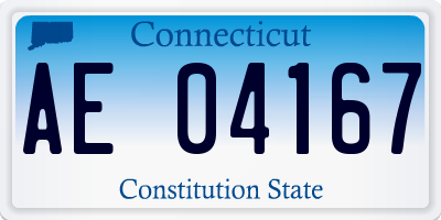 CT license plate AE04167