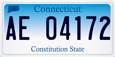CT license plate AE04172