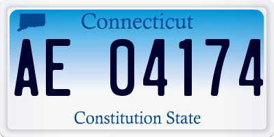 CT license plate AE04174